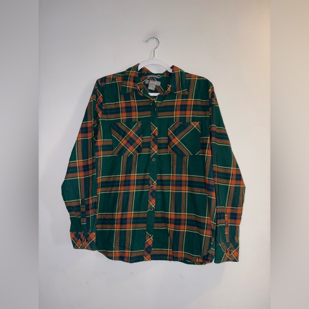 Natural Reflections | Green Plaid Button Up Shirt